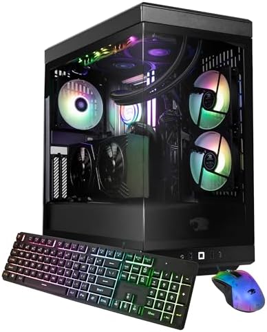 iBUYPOWER Y40 PRO Black Gaming PC Desktop Computer AMD Ryzen 9 7900X CPU, NVIDIA GeForce RTX 5070Ti 16GB GPU, 32GB DDR5 RGB 5200MHz RAM, 2TB…