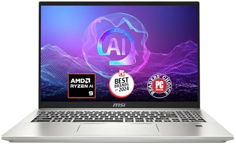 MSI Prestige A16 AI+ (2024) 16” QHD+ Business Laptop: AMD Ryzen AI 9-365, Radeon Graphics, 32GB LPDDR5x, 1TB NVMe SSD, Type-C, WiFi 7, Win 11…