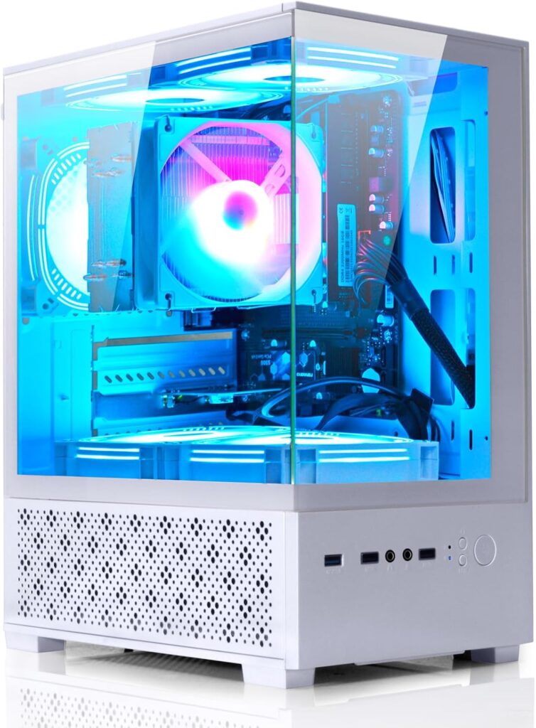 LXZ Desktop PC Computer AMD Ryzen 7-5700G 8 core 3.9GHz, 16G DDR4 RAM, 512GB NVME SSD, Tower Computer with Power Supply 400W for Home and…