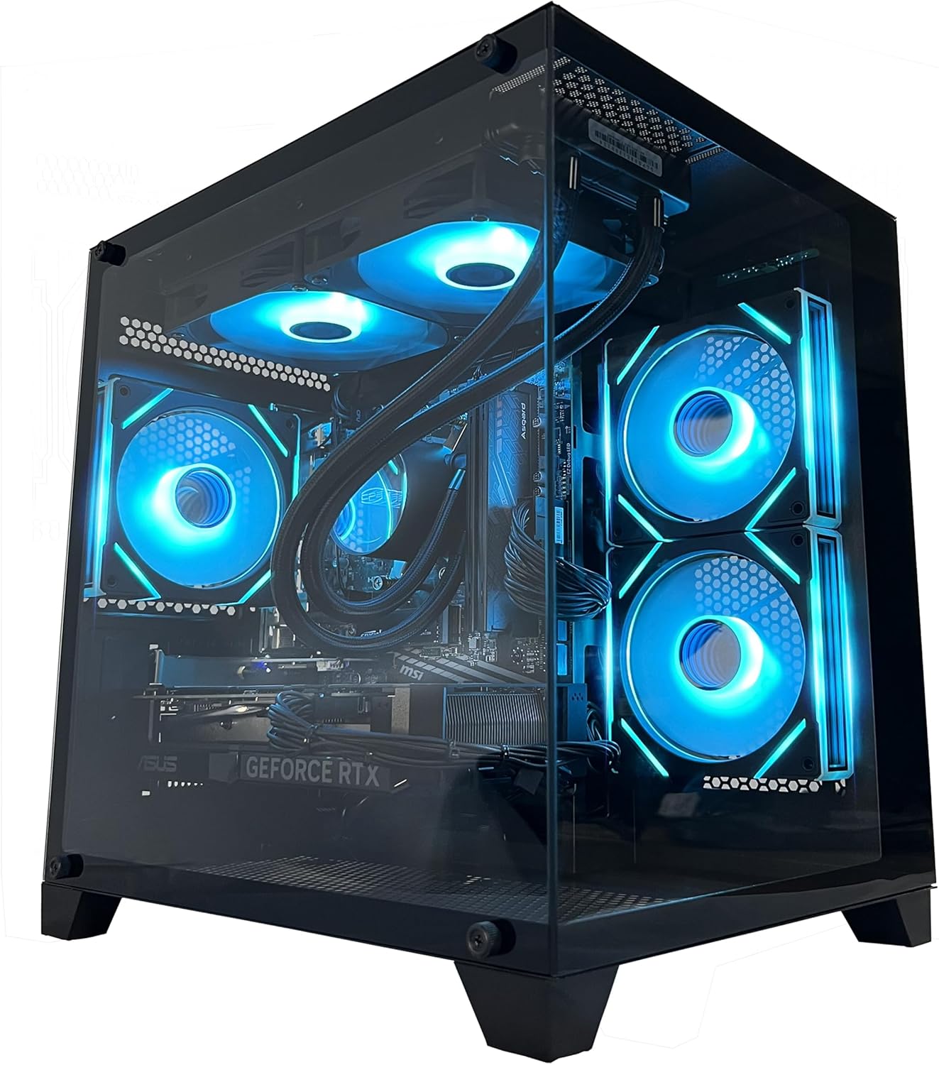 Gaming PC Desktop Computer, Ryzen 7 5700X,RTX 4060,32GB DDR4 RAM and 1TB M.2 NVMe SSD, 240 Liquid Cooler, ARGB Fans,Game Design Office (R7 5700X /…